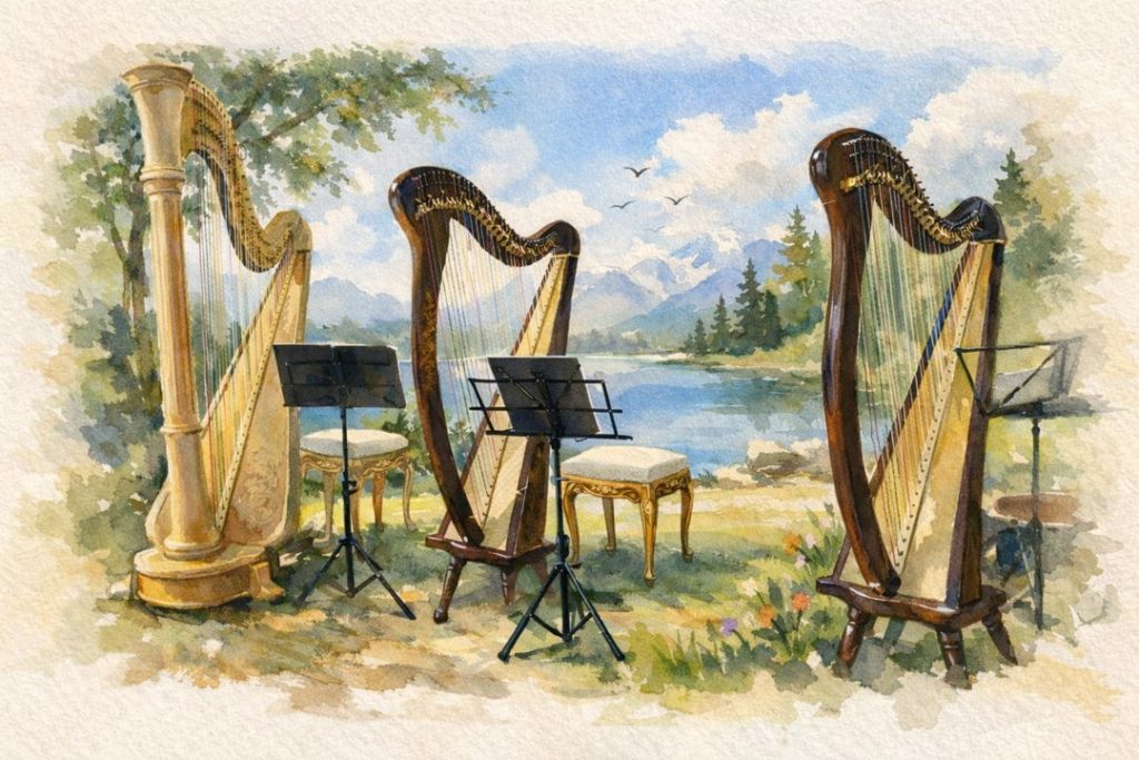 3台ハープ
